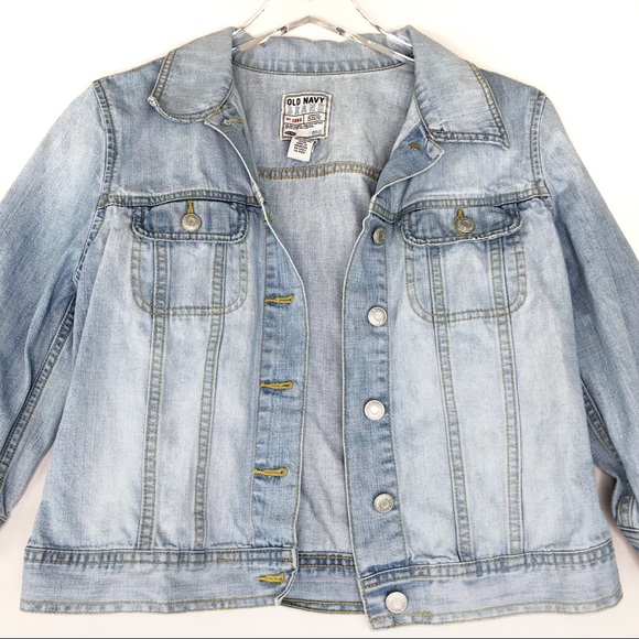 Old Navy Cropped Jean Jacket Medium 